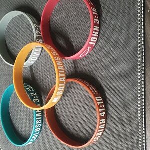Unisex Colorful Inspirational Wristbands Set